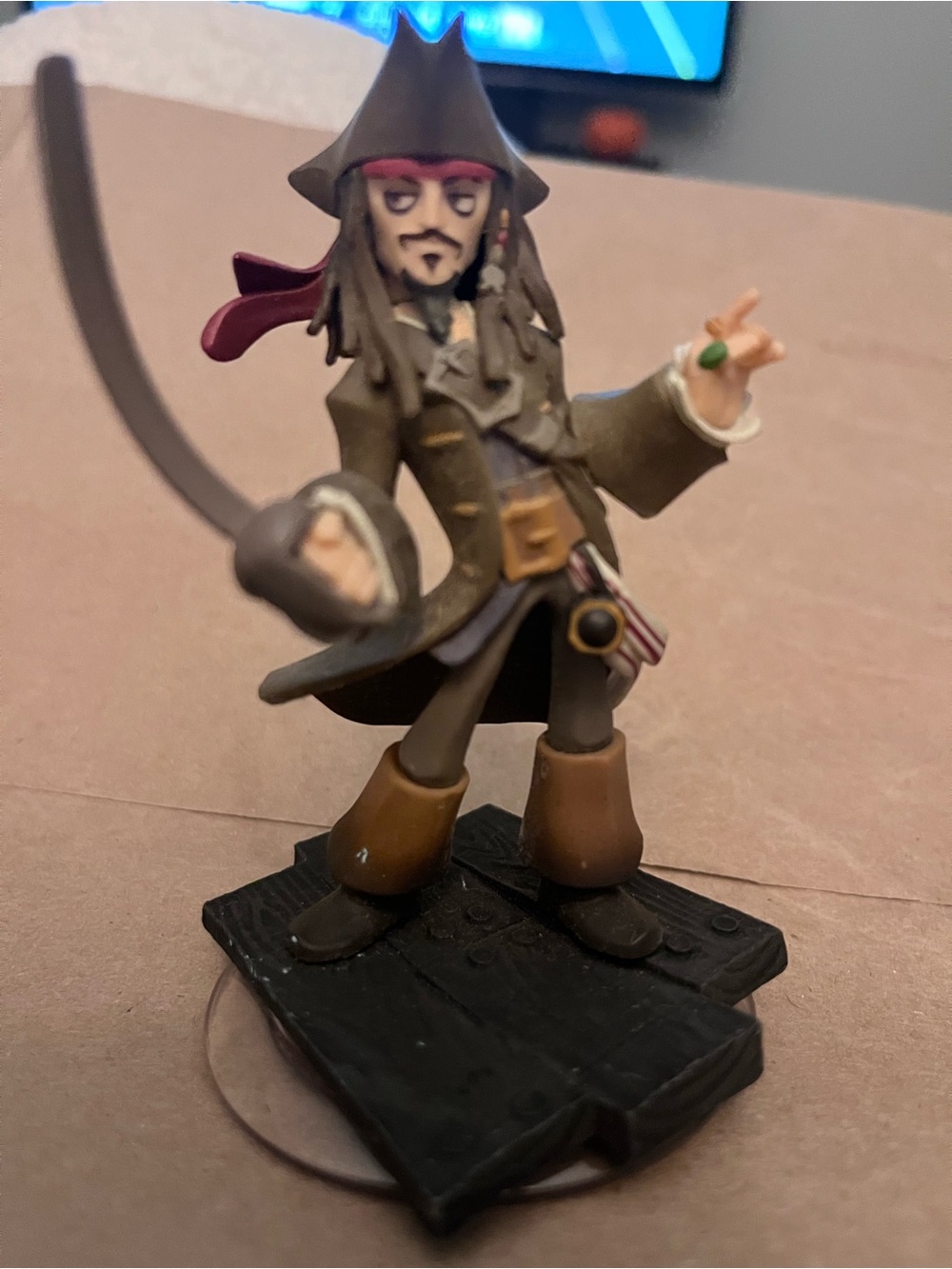 Disney Captain Jack Sparrow Figurine - Brown, Tan & Purple Accent